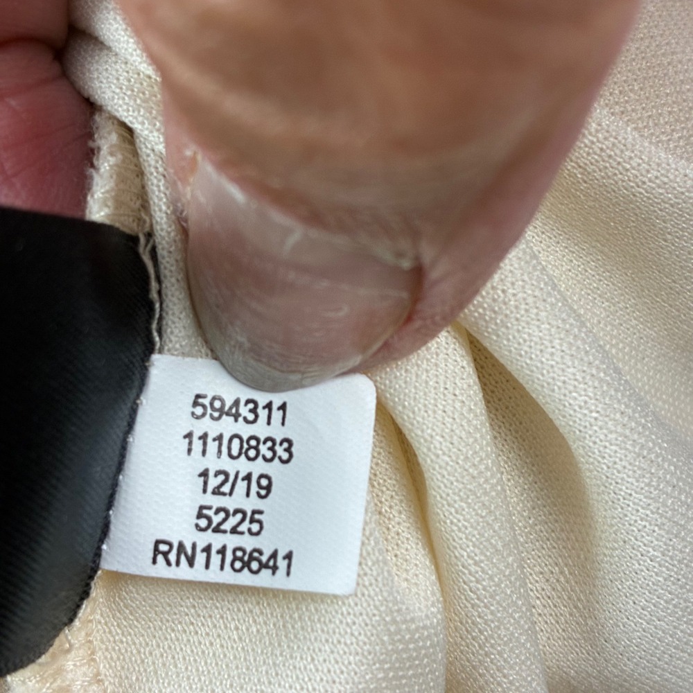Lane Bryant Dress Womens Plus Cream Black Diamond Polka Dot Button Front V-Neck - Picture 8 of 10